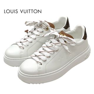 ルイヴィトン(LOUIS VUITTON)のルイヴィトン タイムアウトライン モノグラム レザー スニーカー ホワイト(スニーカー)