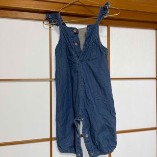 ザラキッズ(ZARA KIDS)のZARA ベビー　サロペット　デニムサロペット　ダンガリー(ロンパース)