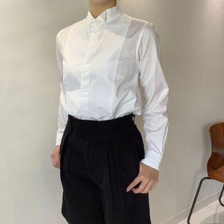 SINME シンメ　シャツブザム ホワイト　SHIRT BOSOM トップス