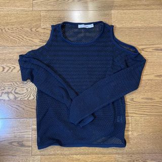 ラグアンドボーン(Rag & Bone)のrag&bone メッシュトップス　オフショル(カットソー(長袖/七分))