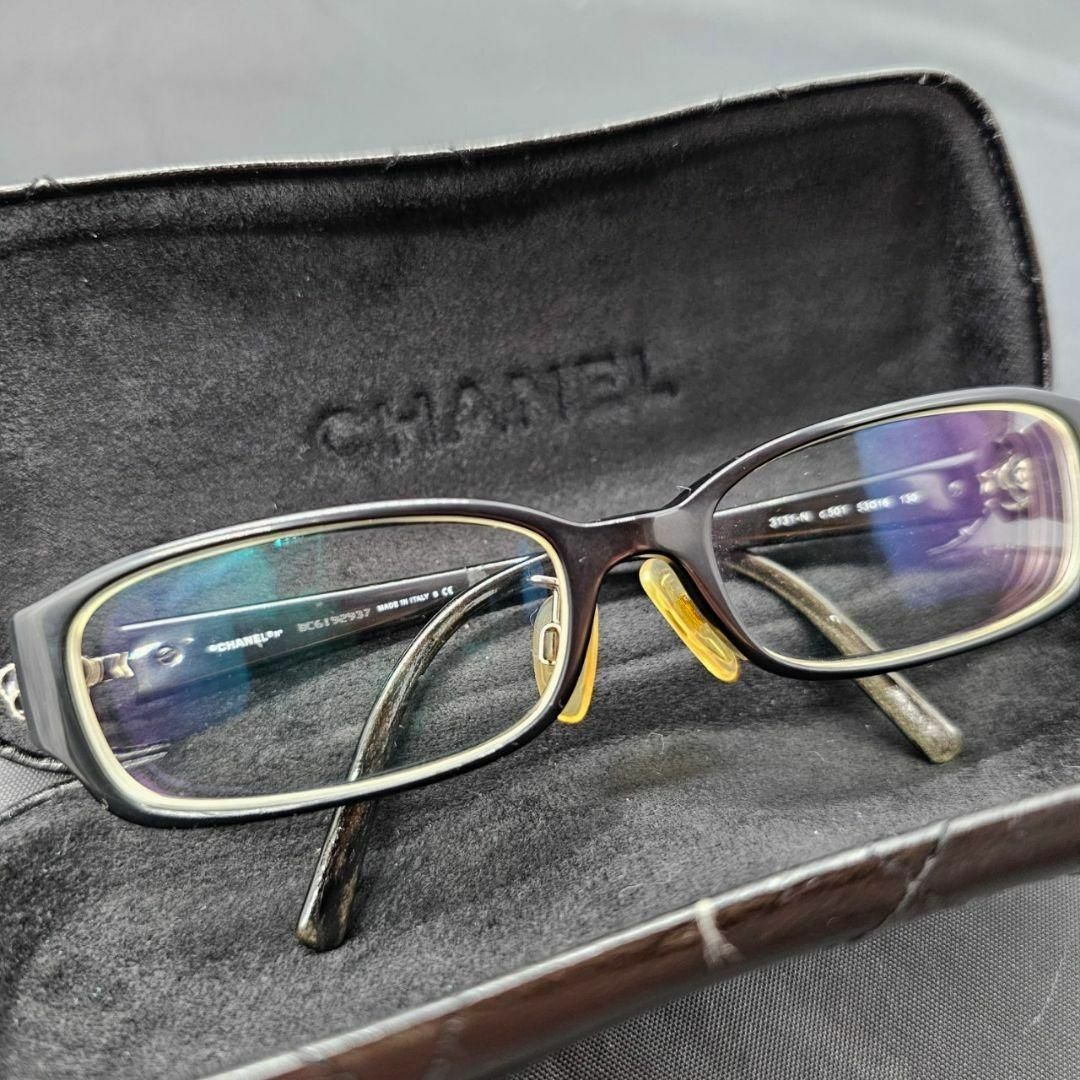 超希少✨ シャネル 眼鏡 フレーム サングラス カメリア ココマーク ロゴ 黒