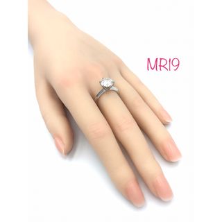 MR19／15.5号 3ct 3カラット 9㎜ モアサナイト リング 925の通販 by ...