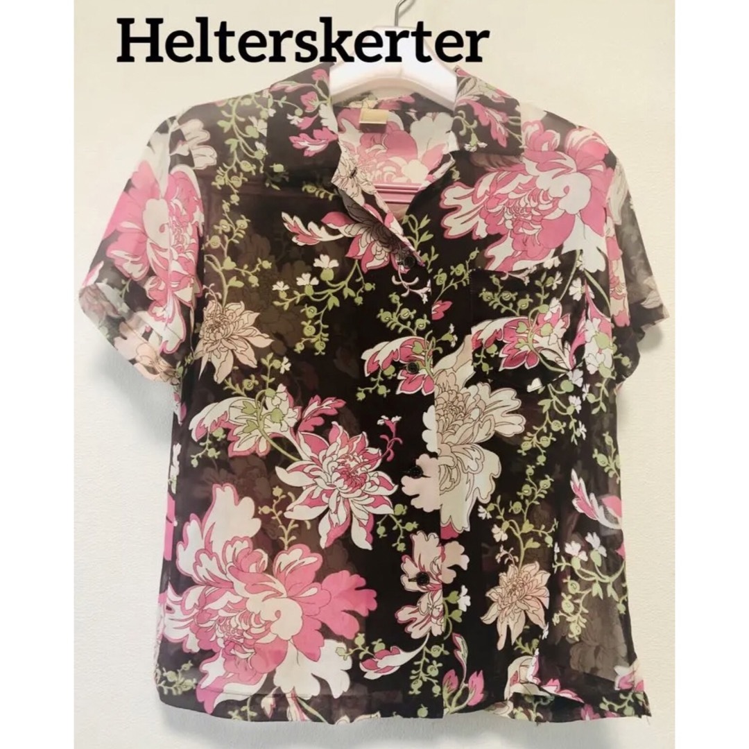 helter skelter(ヘルタースケルター)のHeatherskerter ピンクシャツ freesize レディースのトップス(シャツ/ブラウス(半袖/袖なし))の商品写真