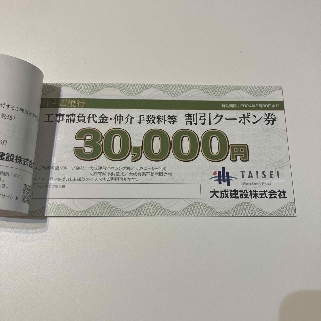 大成建設　株主優待　軽井沢高原ゴルフクラブ チケットの施設利用券(ゴルフ場)の商品写真