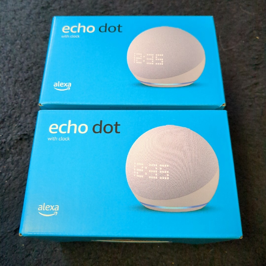 2台セット Echo Dot with clock 第5世代 - 時計付き | フリマアプリ ラクマ