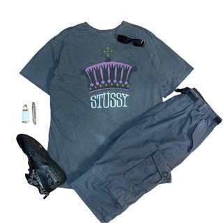STUSSY - 【人気Lサイズ】ステューシー ビッグロゴ入り希少カラーT