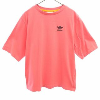 アディダス(adidas)のアディダス トレフォイルロゴ プリント 半袖 Tシャツ XS ピンク adidas ロゴ刺繍 メンズ 【中古】  【230801】 メール便可(Tシャツ/カットソー(半袖/袖なし))