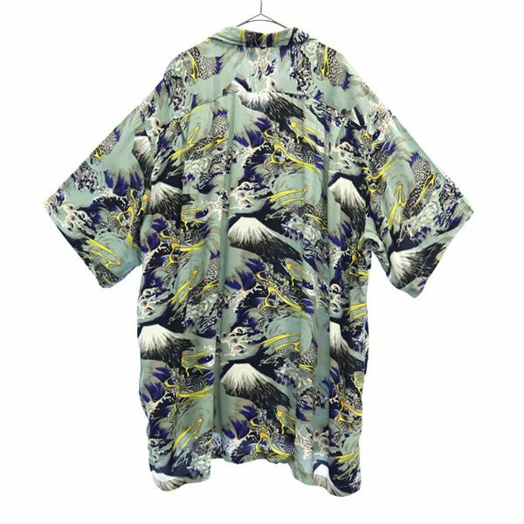 【90s】【デザイン】ビッグサイズ☆レーヨン アロハシャツ オープンシャツ
