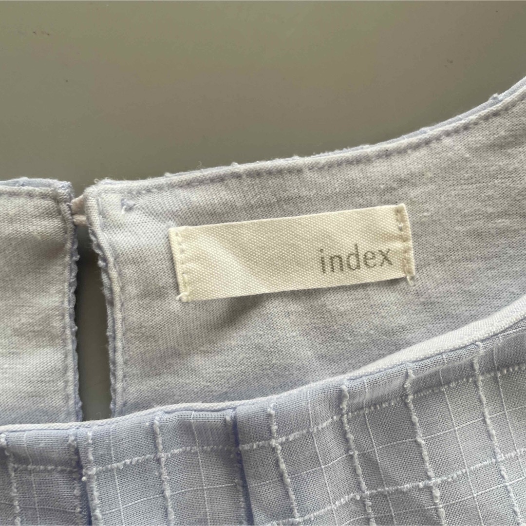 INDEX(インデックス)の【index】格子柄カットソー M レディースのトップス(カットソー(半袖/袖なし))の商品写真
