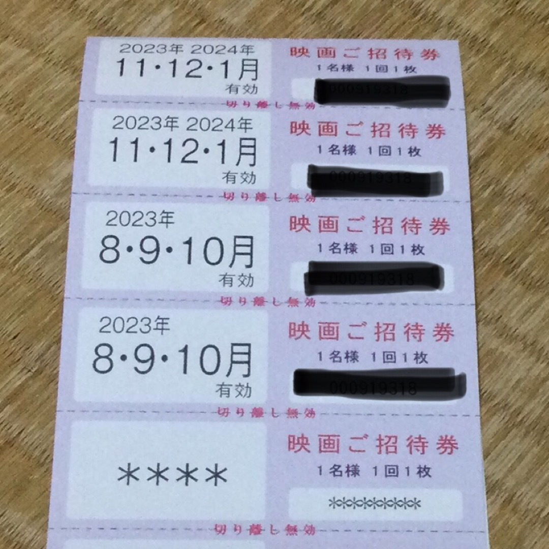 東京テアトル株主優待　4枚　女性名義 チケットの映画(その他)の商品写真