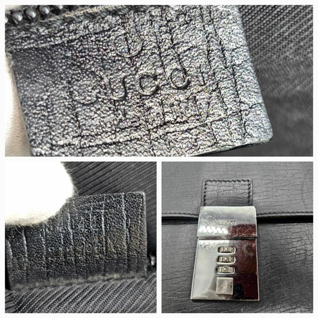 Gucci - A4 PC 収納!】 グッチ レザー ブリーフケース 書類鞄