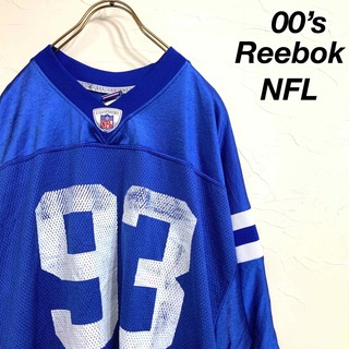 リーボック(Reebok)の00‘s Reebok NFL オーバーサイズ ゲームシャツ 2XL ブルー(アメリカンフットボール)