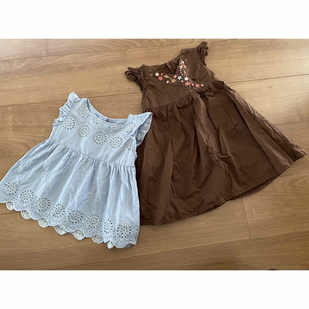 babyGAP(ベビーギャップ)のワンピース80サイズ　2枚セット キッズ/ベビー/マタニティのベビー服(~85cm)(ワンピース)の商品写真