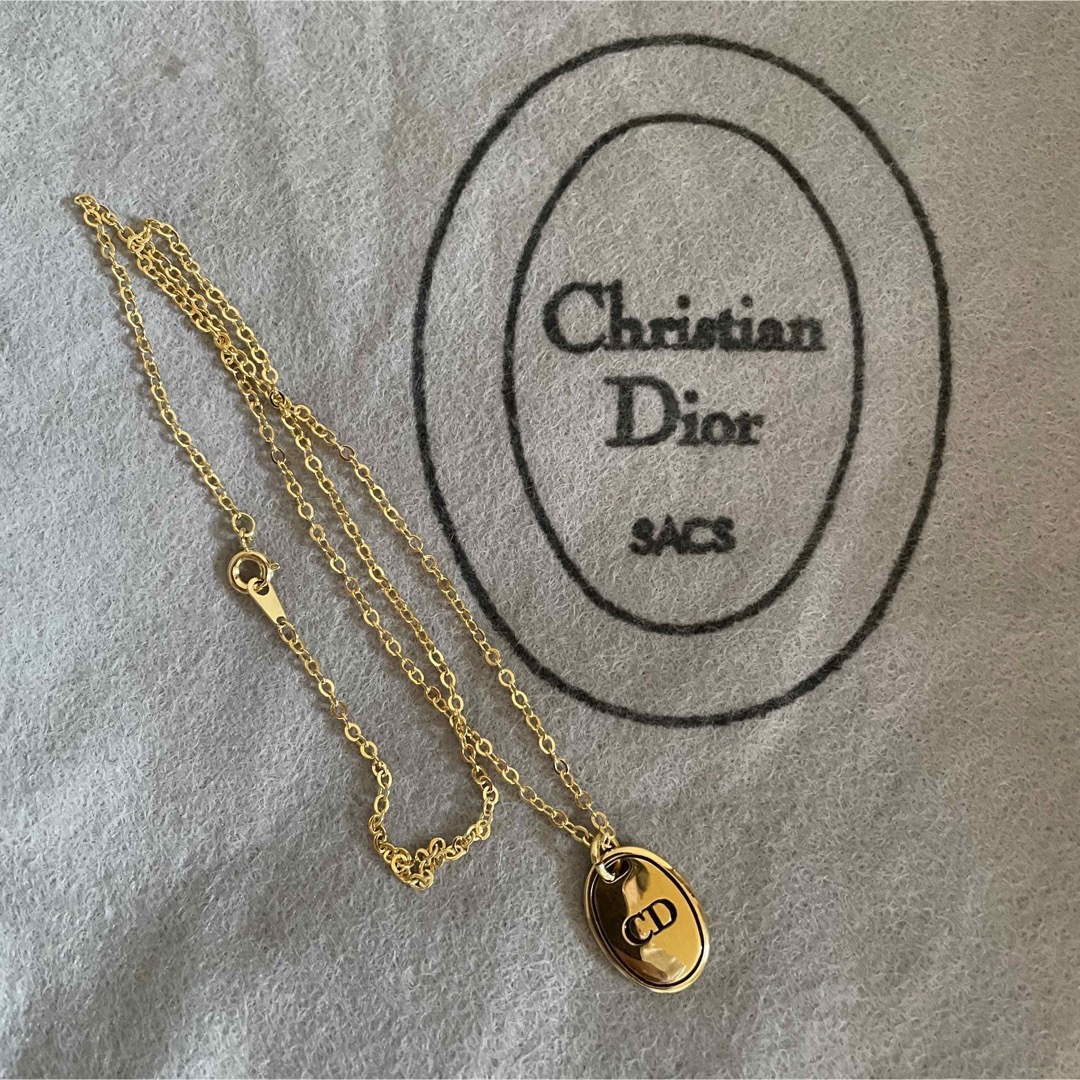 美品✨Christian Dior CDロゴ ラインストーンネックレスディオール