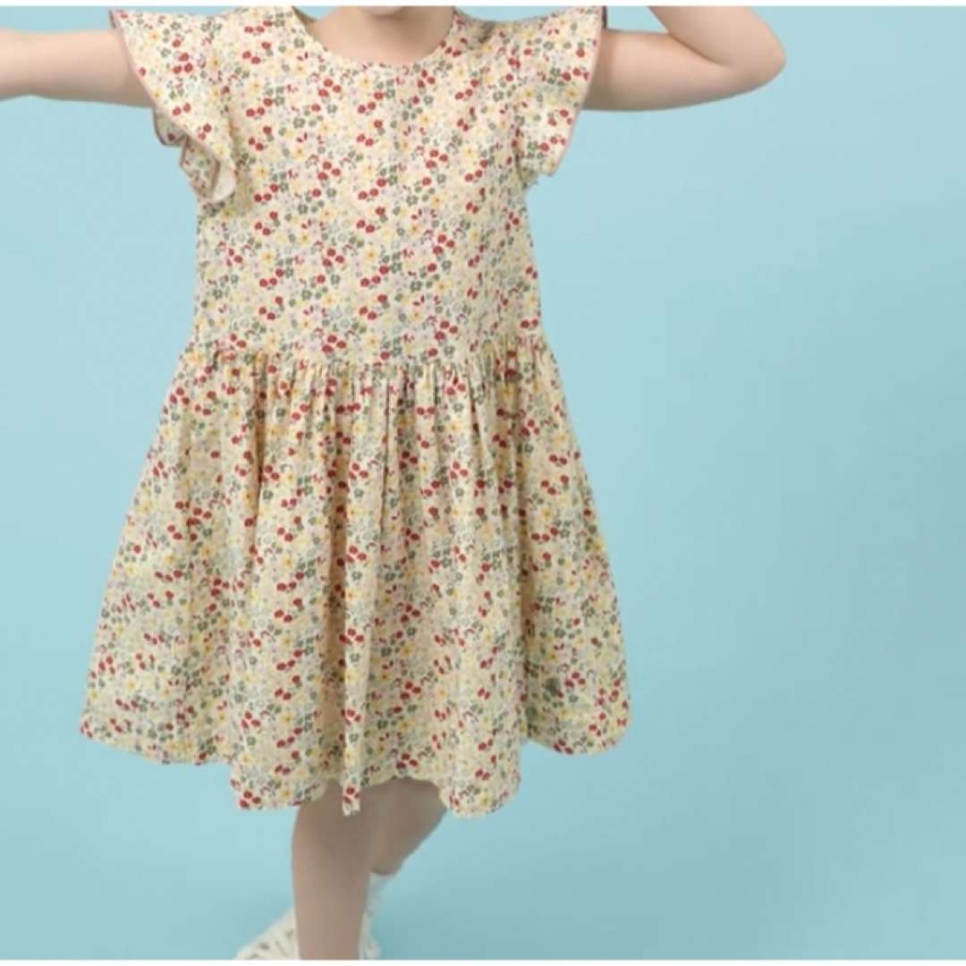 PETIT BATEAU(プチバトー)の【PETIT BATEAU】ポプリンプリント袖なしワンピース キッズ/ベビー/マタニティのキッズ服女の子用(90cm~)(ワンピース)の商品写真