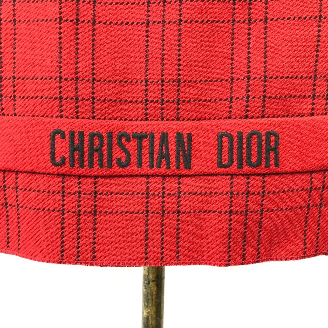 Christian Dior(クリスチャンディオール)の[USED/中古]Christian Dior クリスチャンディオール スカート Christian Dior クリスチャンディオール ロゴ チェック プリーツ ベルト スカート レディース オブリーク レッド ブラック ウール 34 851J29A1029 中古 ai-tdc-002807-4e レディースのスカート(その他)の商品写真