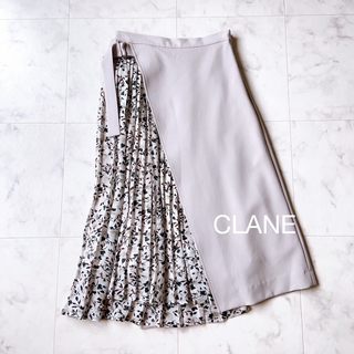 クラネ(CLANE)のCLANE クラネ　フラワープリーツ　ドッキングスカート(ロングスカート)