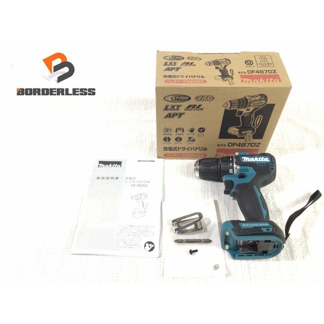 ☆極美品☆makita マキタ 18V 充電式ドライバドリル DF487DZ 本体のみ コードレス ドライバードリル ドリルドライバー 75186