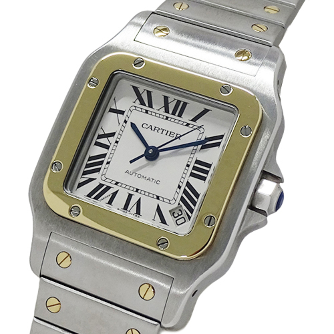 カルティエ Cartier 時計 メンズ ブランド サントスガルベ XL デイト 自動巻き AT ステンレス SS ゴールド YG W20099C4 コンビ 磨き済み