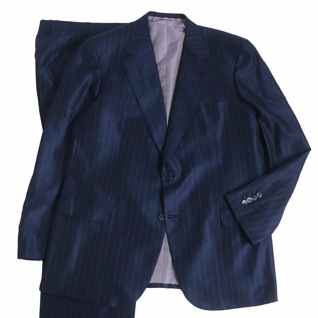 Brioni - 美品□Brioni/ブリオーニ ストライプ柄 シルク×ウール
