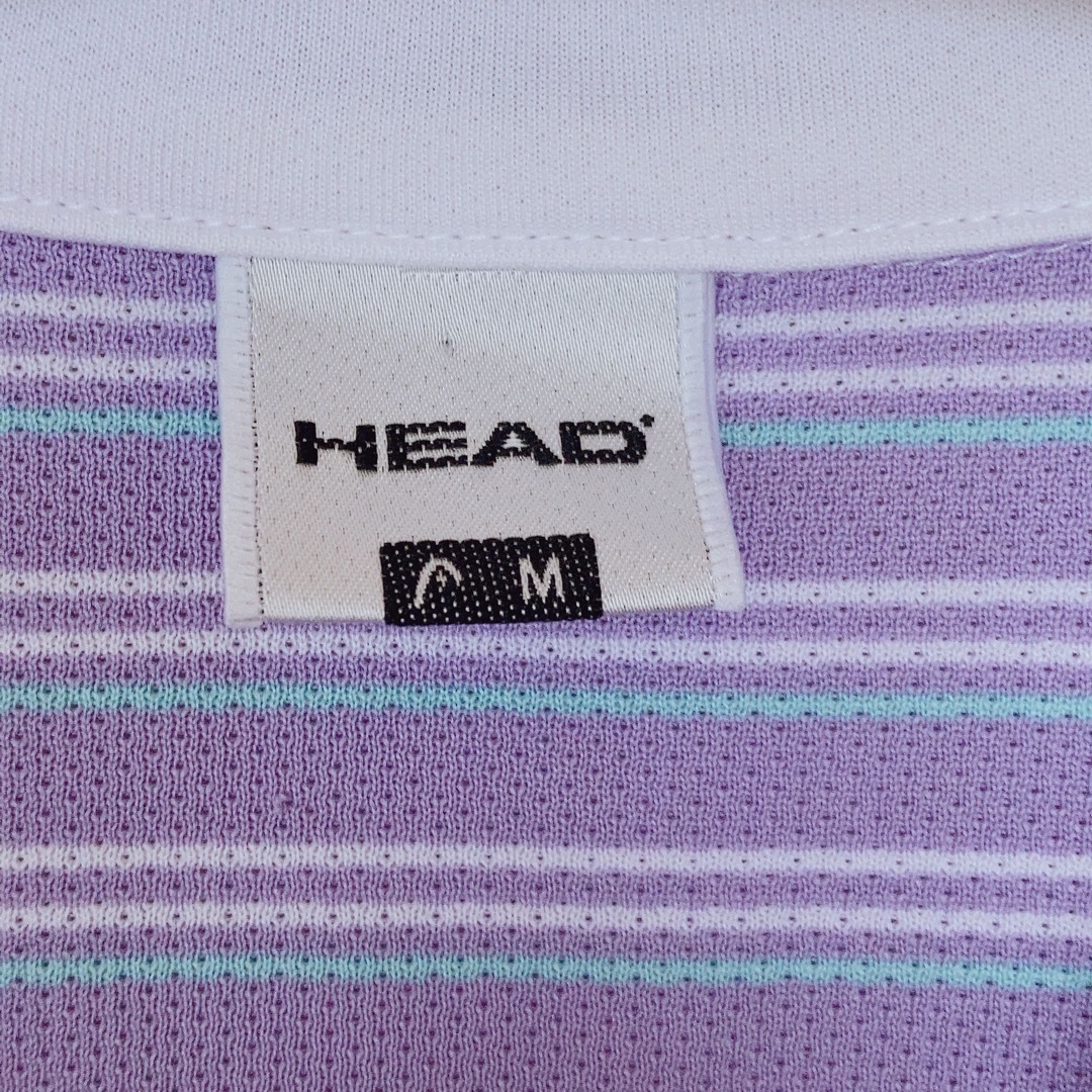 HEAD(ヘッド)のHEAD ボーダー 半袖 ポロシャツ トップス スポーツウエア パステルカラー レディースのトップス(ポロシャツ)の商品写真