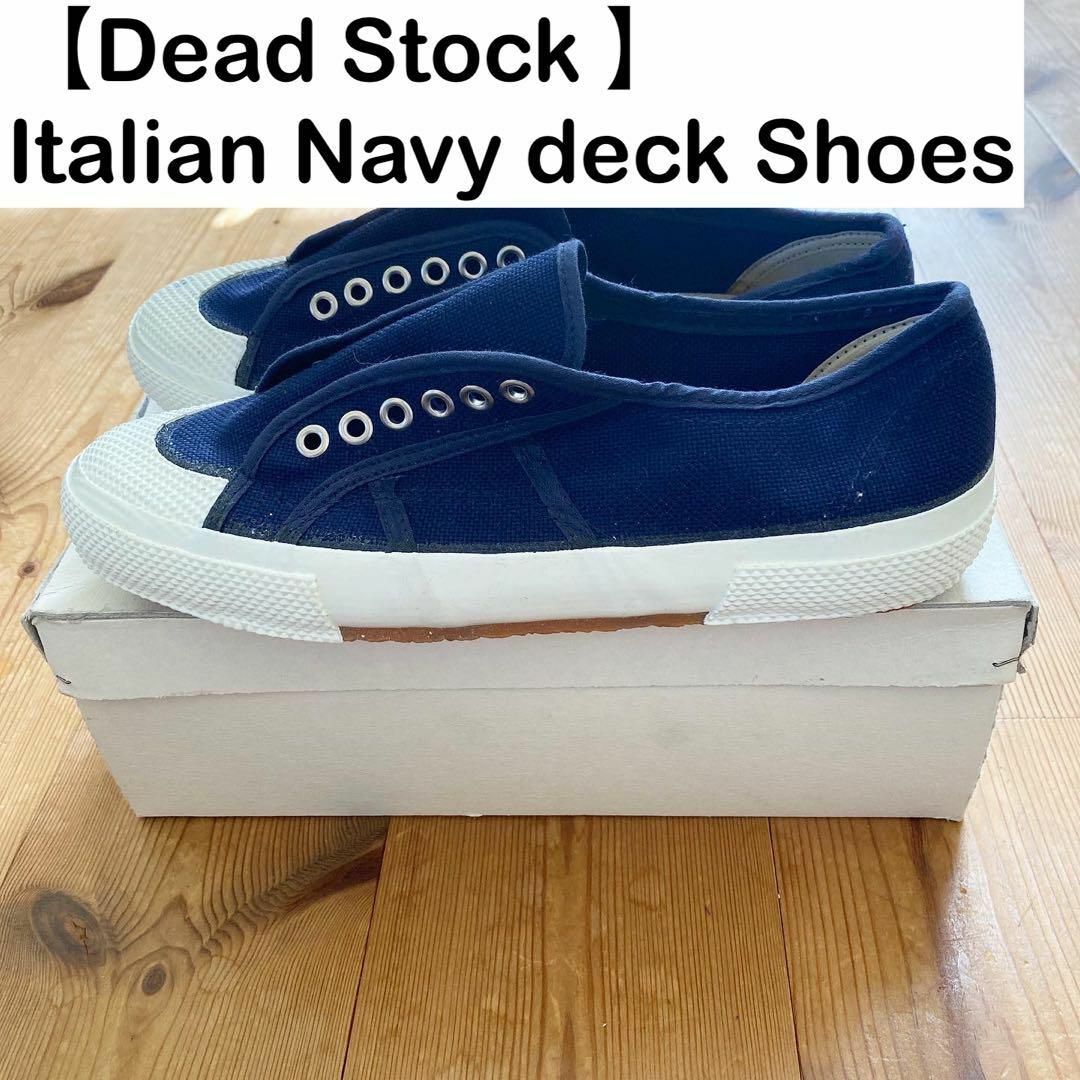 【Dead Stock】イタリア軍　セーラー　デッキシューズ　ミリタリー