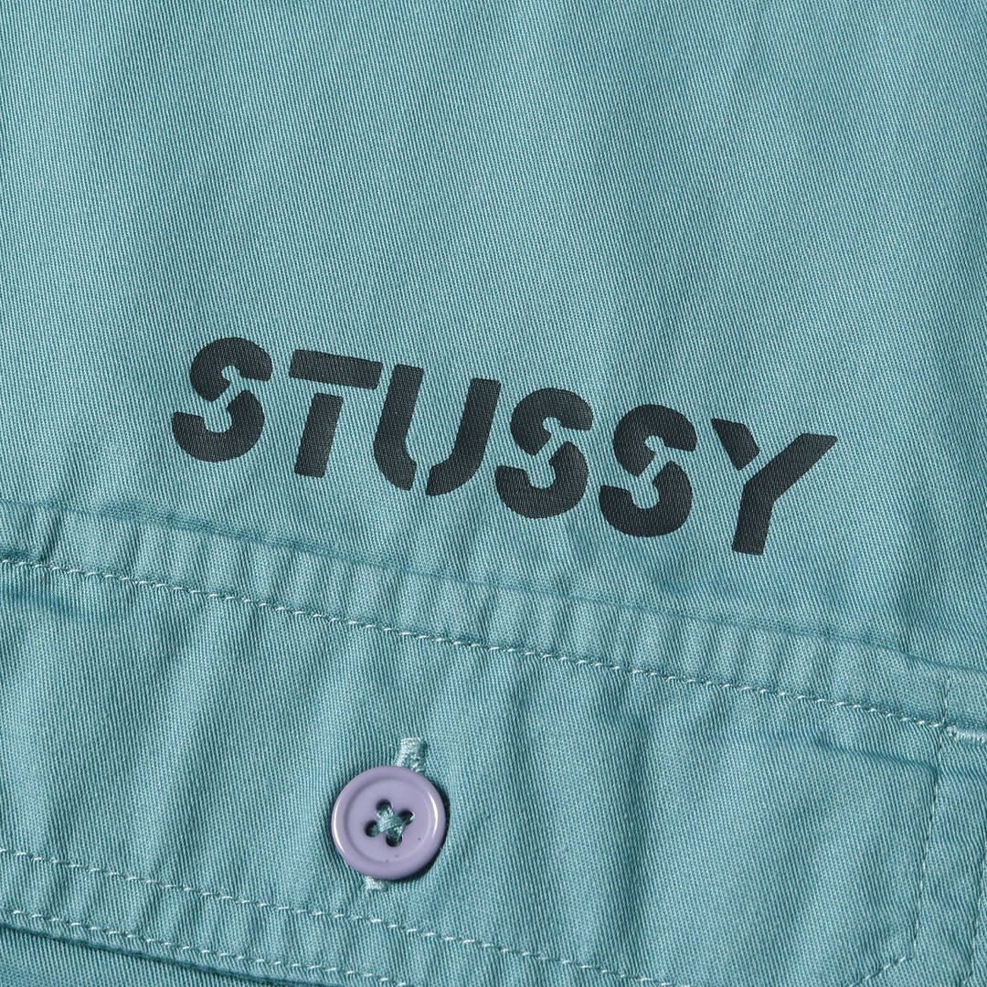 stussy デニム　半袖　シャツ　サイズM