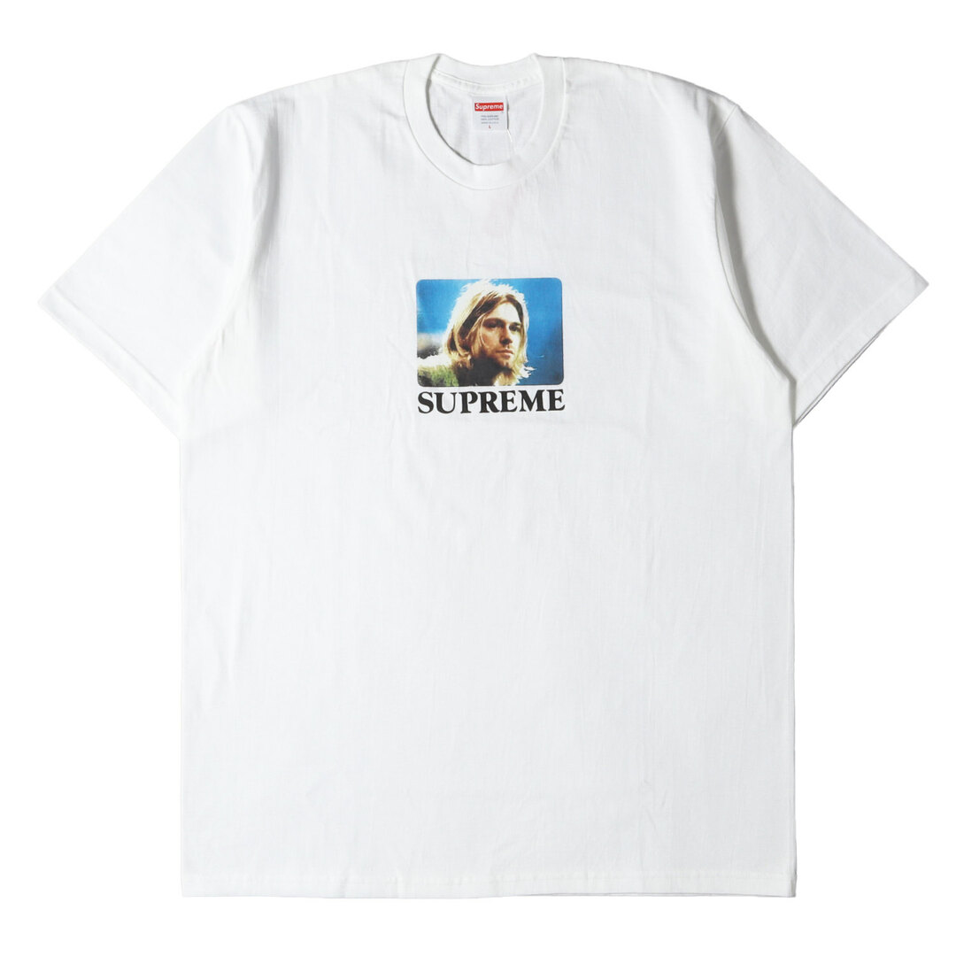 Supreme シュプリーム Tシャツ サイズ:L 23SS Kurt Cobain カート・コバーン フォト クルーネック 半袖 Tシャツ Kurt Cobain Tee ホワイト 白 トップス カットソー コラボ 【メンズ】