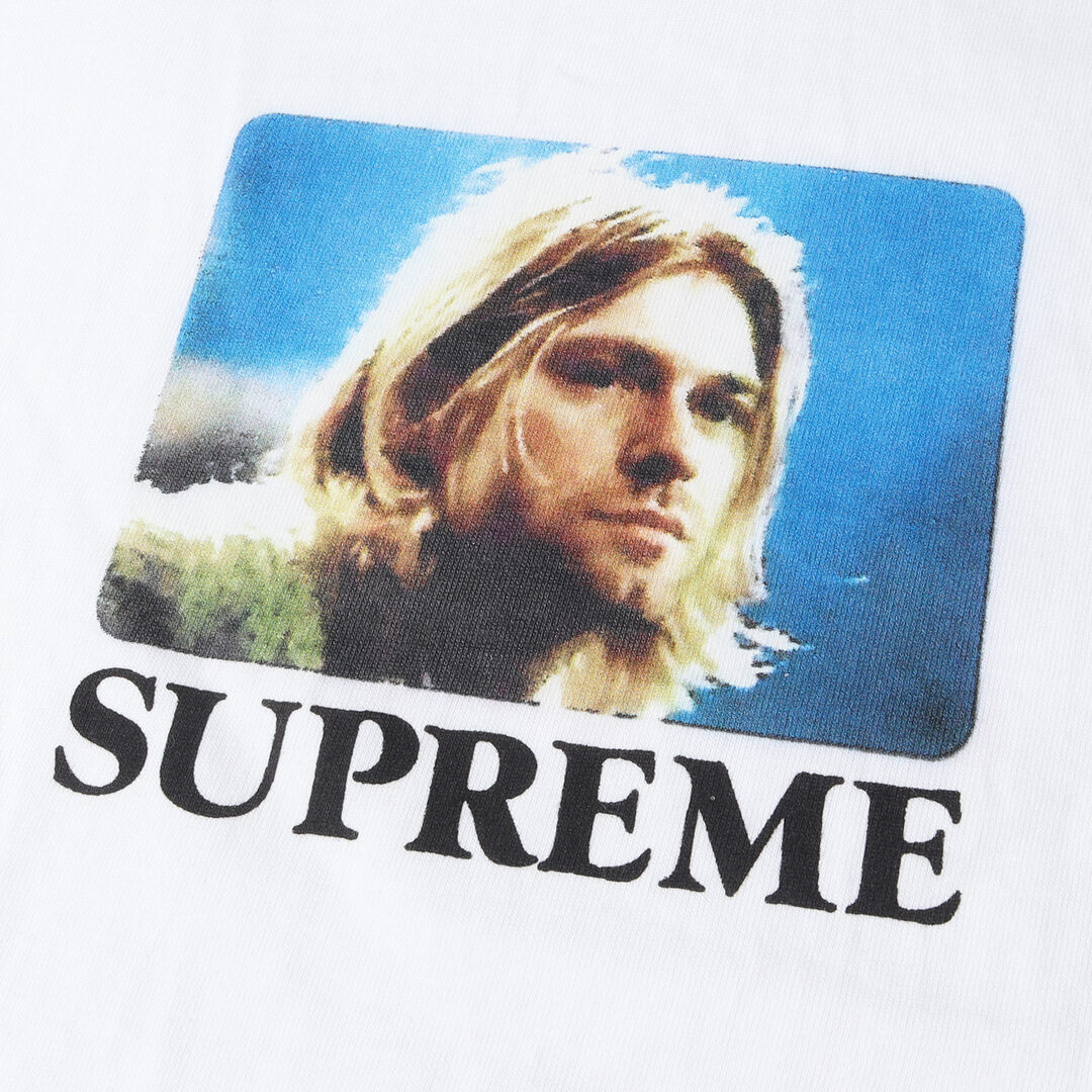 Supreme シュプリーム Tシャツ サイズ:L 23SS Kurt Cobain カート・コバーン フォト クルーネック 半袖 Tシャツ Kurt Cobain Tee ホワイト 白 トップス カットソー コラボ 【メンズ】