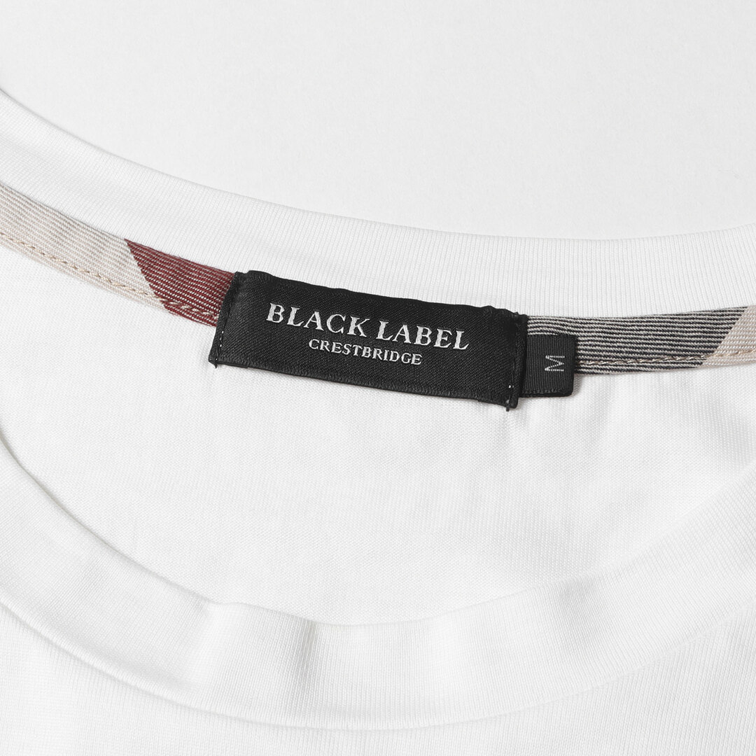 BLACK LABEL CRESTBRIDGE(ブラックレーベルクレストブリッジ)のBLACK LABEL CRESTBRIDGE ブラック レーベル クレストブリッジ Tシャツ サイズ:M チェック ボックスロゴ クルーネック 半袖 Tシャツ 51P11-401-02 BOX LOGO ホワイト 白 トップス カットソー【メンズ】【中古】 メンズのトップス(Tシャツ/カットソー(半袖/袖なし))の商品写真