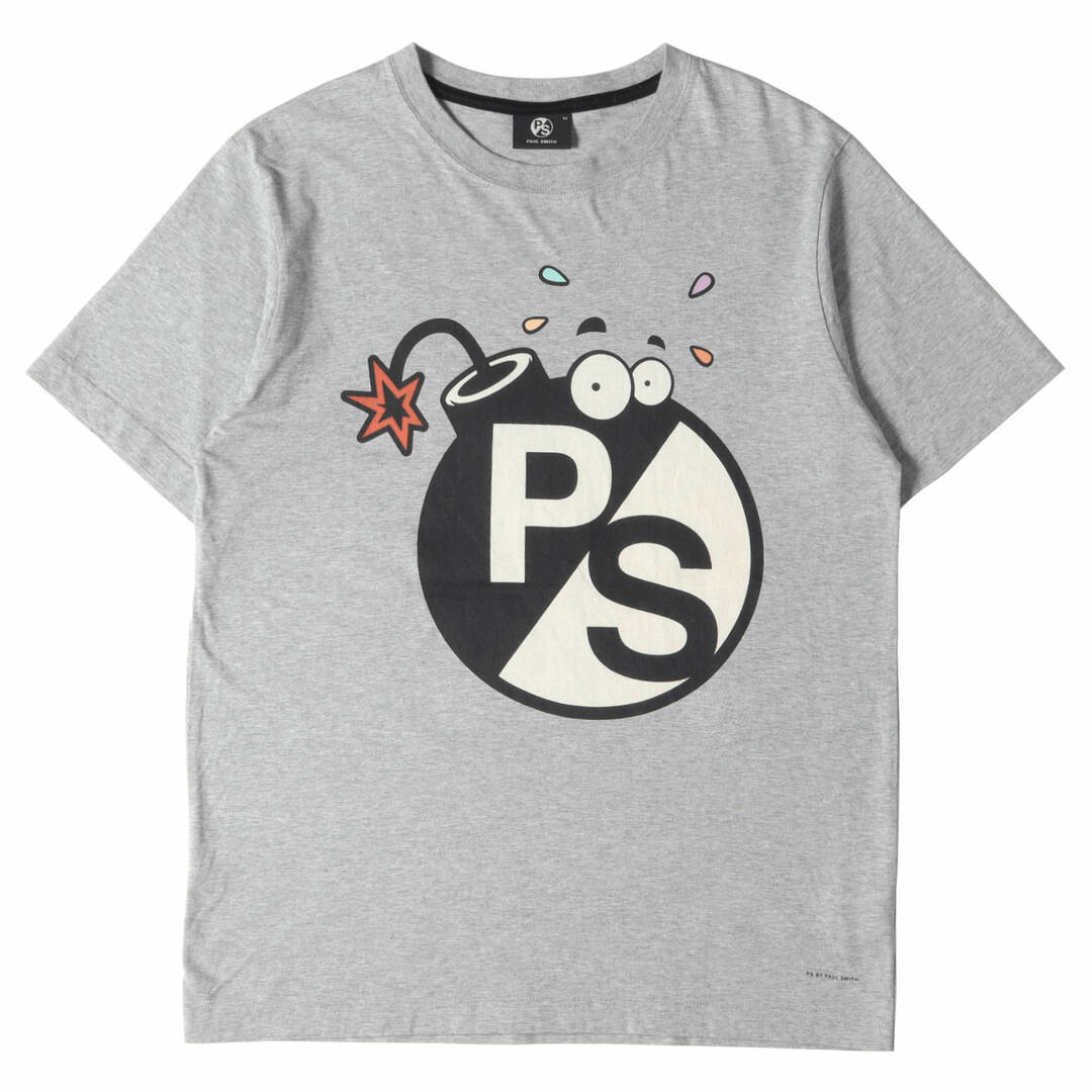 Paul Smith(ポールスミス)のPaul Smith ポールスミス Tシャツ サイズ:M ロゴ ボム グラフィック クルーネック 半袖 Tシャツ PS LOGO BOMB PRINT T-SHIRTS 172541 011R PS グレー トップス カットソー 【メンズ】【中古】 メンズのトップス(Tシャツ/カットソー(半袖/袖なし))の商品写真