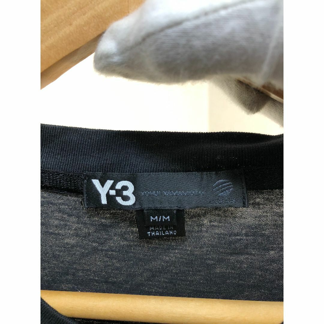 020810● Y-3 BRIGHT ORANGE Tシャツ M ブラック 半袖 メンズのトップス(Tシャツ/カットソー(半袖/袖なし))の商品写真