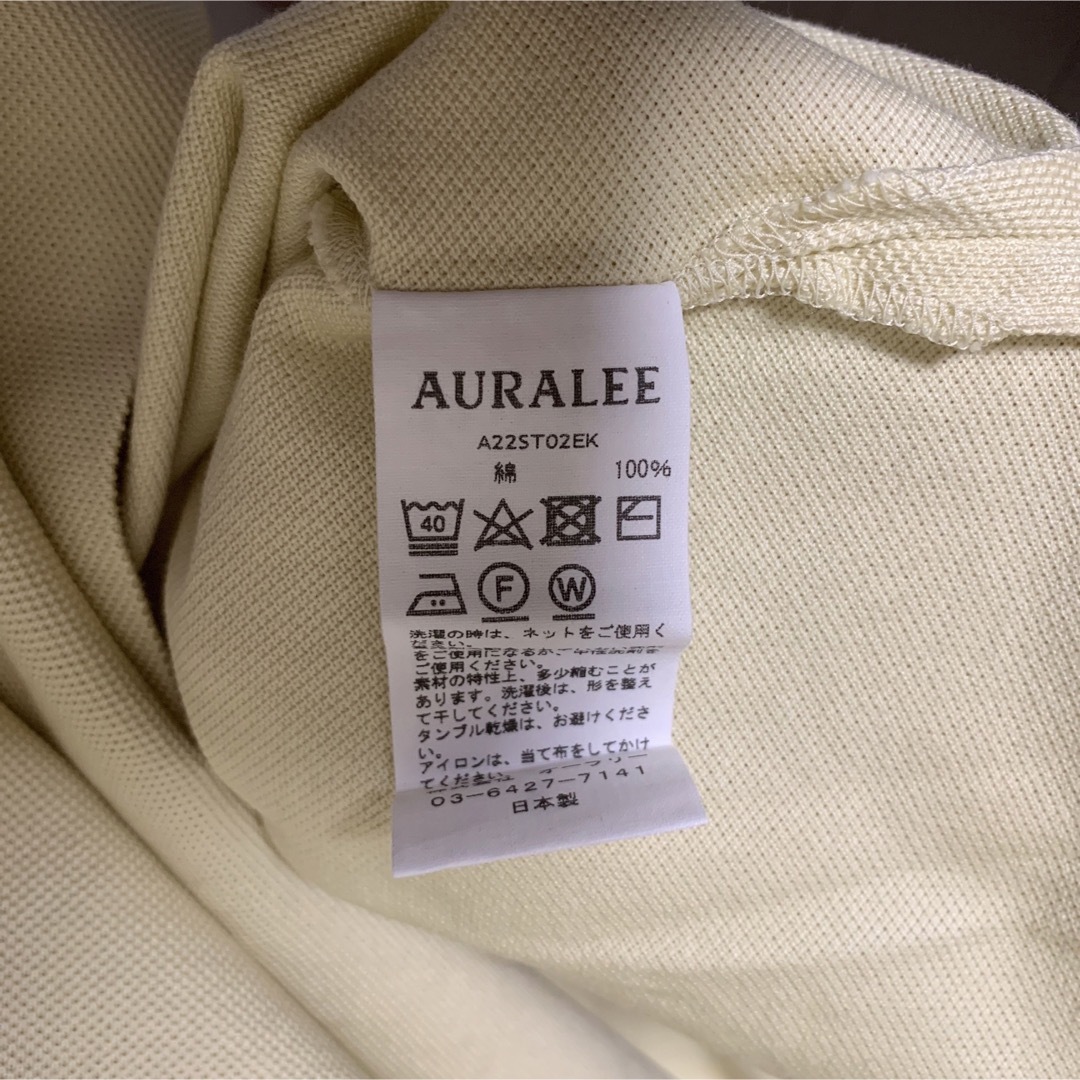 AURALEE(オーラリー)のAURALEE SUPER FINE COTTON SALT PIQUE TEE メンズのトップス(Tシャツ/カットソー(半袖/袖なし))の商品写真