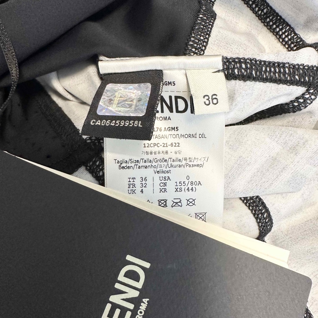 FENDI - 新品100%本物 FENDI ロゴ スポーツウェア トップス Tシャツの