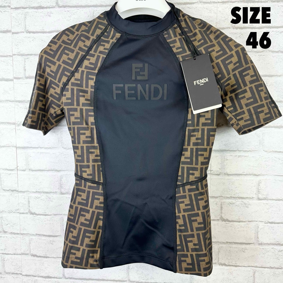 FENDI - 新品100%本物 FENDI ロゴ スポーツウェア トップス Tシャツの