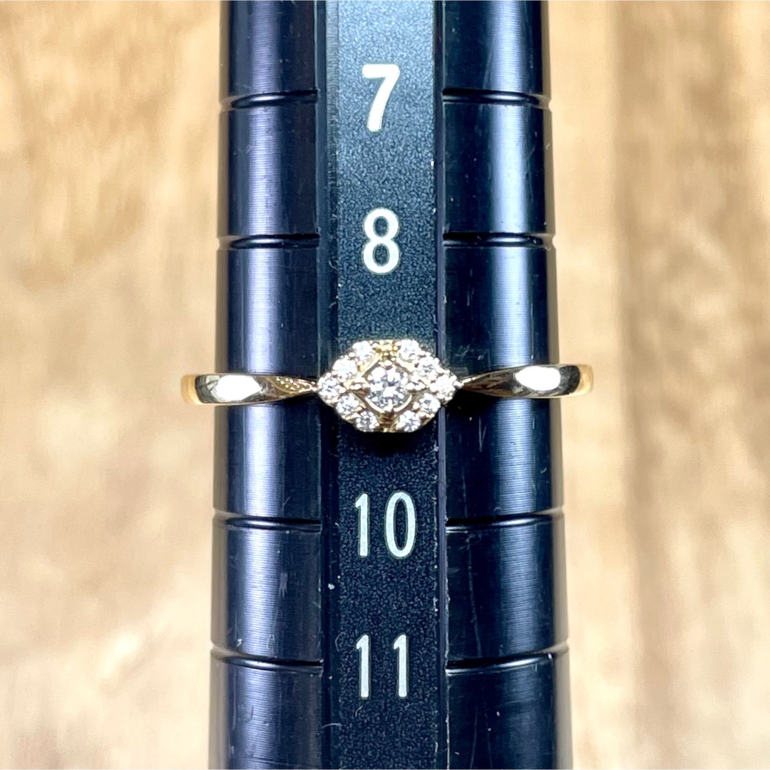 お洒落!ヴァンドーム青山 k18 ダイヤ デザインリング 1.56g M1407