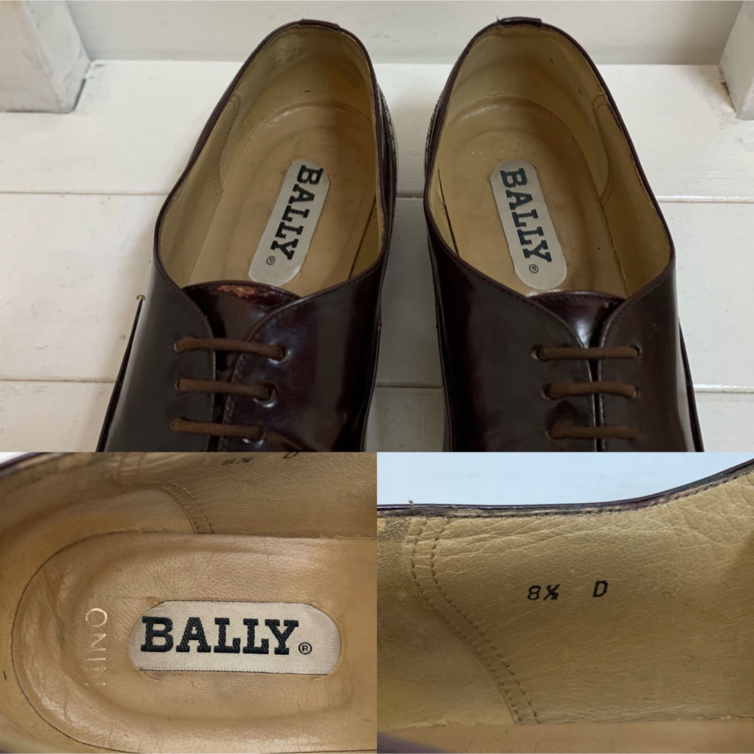 BALLY VINTAGE イタリア製 ストレートチップ レザーシューズ 8.5