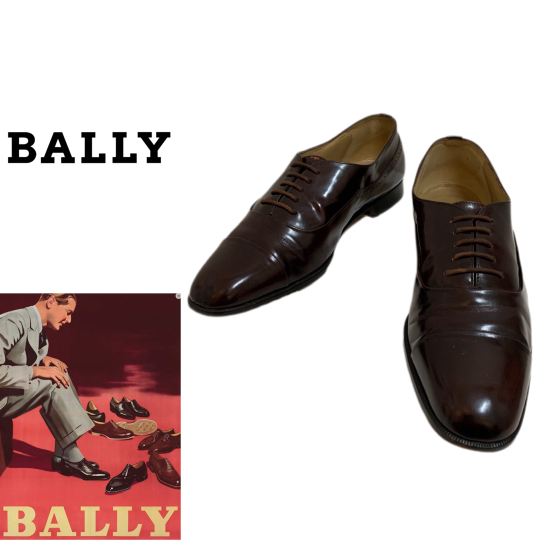 BALLY VINTAGE イタリア製 ストレートチップ レザーシューズ 8.5