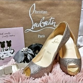 クリスチャンルブタン(Christian Louboutin)のクリスチャンルブタン　オープントゥパンプス　グリッター(ハイヒール/パンプス)