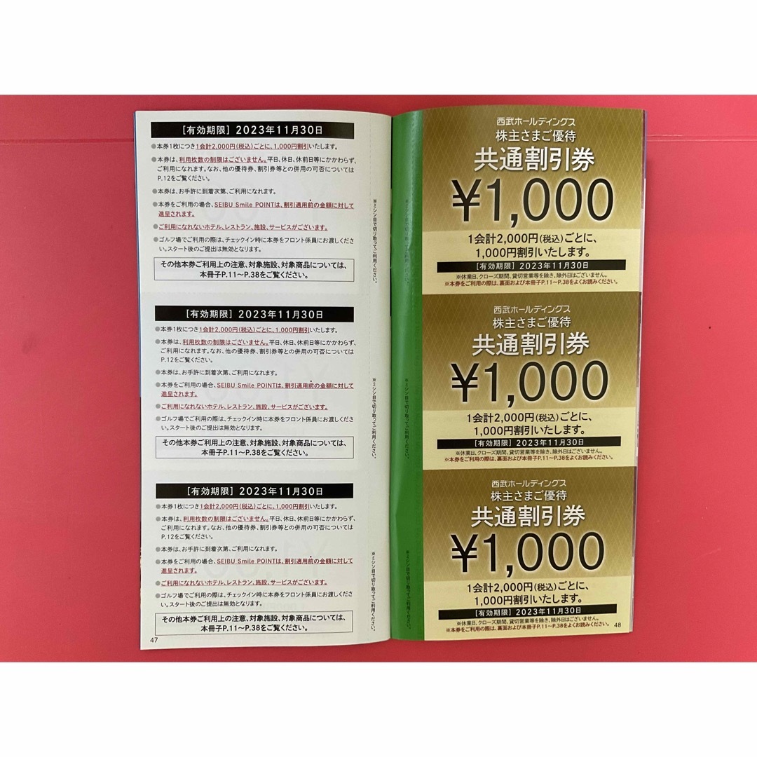 【送料無料！】西武 共通割引券1万円