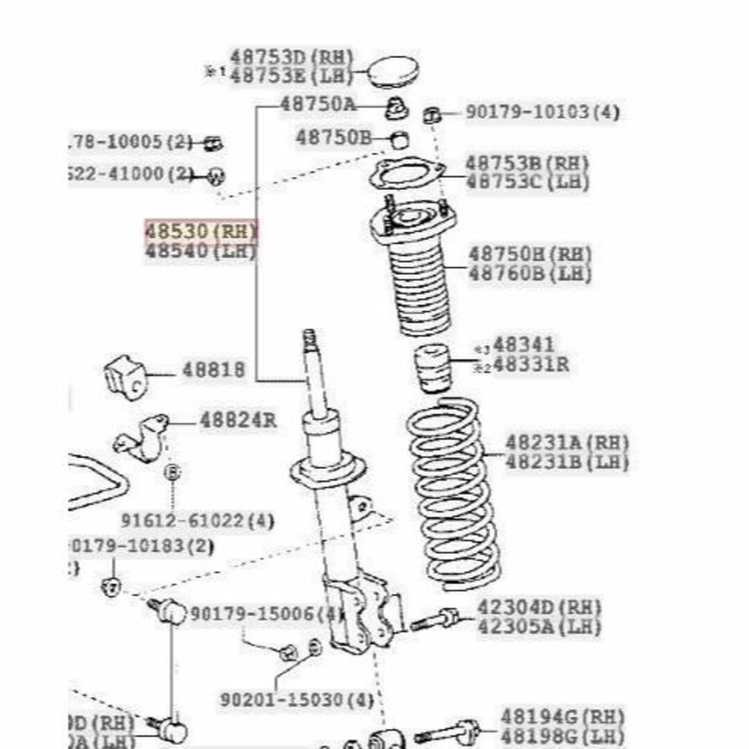 ★送料無料★未使用品 トヨタ 純正 MRS ショック アブソーバ RR LH