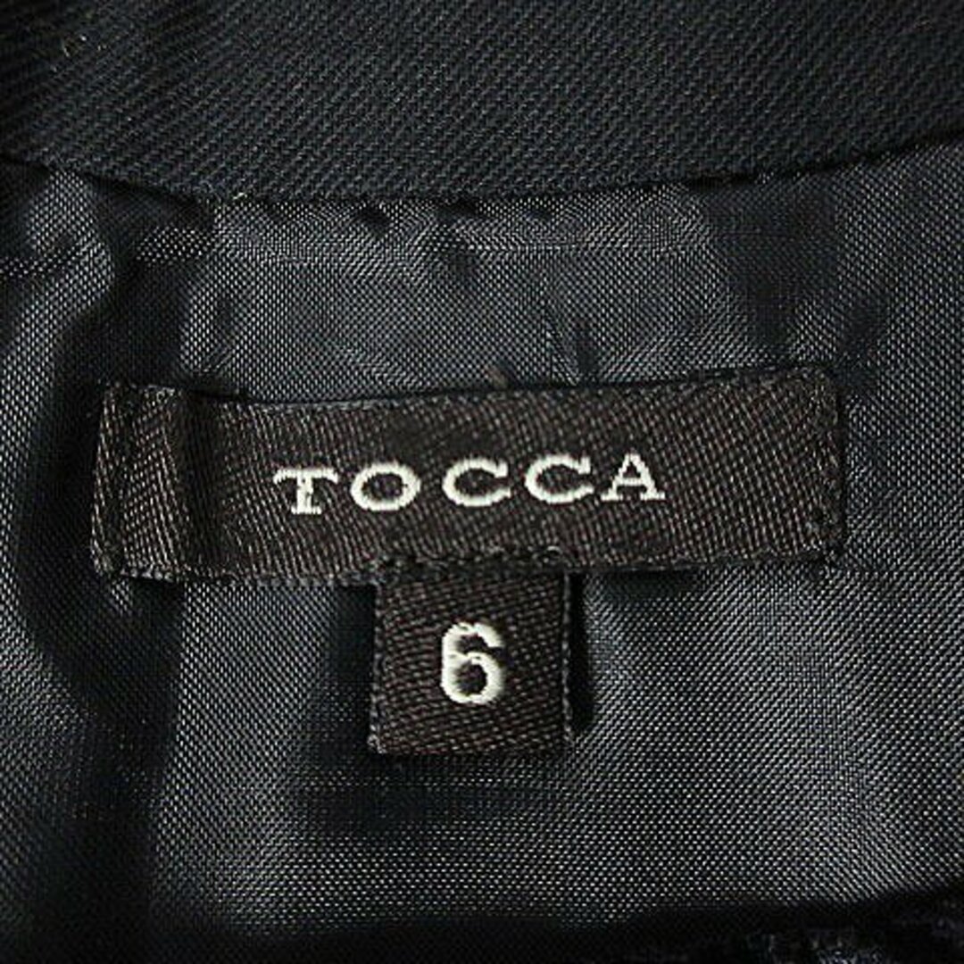 TOCCA - トッカ TOCCA スカート フレア ひざ丈 フロック加工 総柄 6 紺 ...