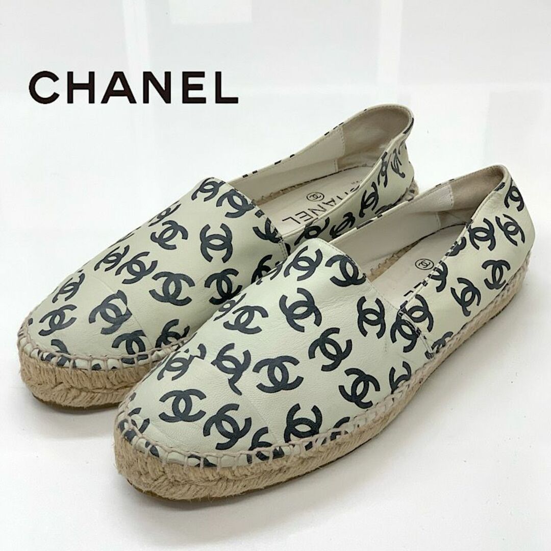 CHANEL シャネル レザー エスパドリーユ