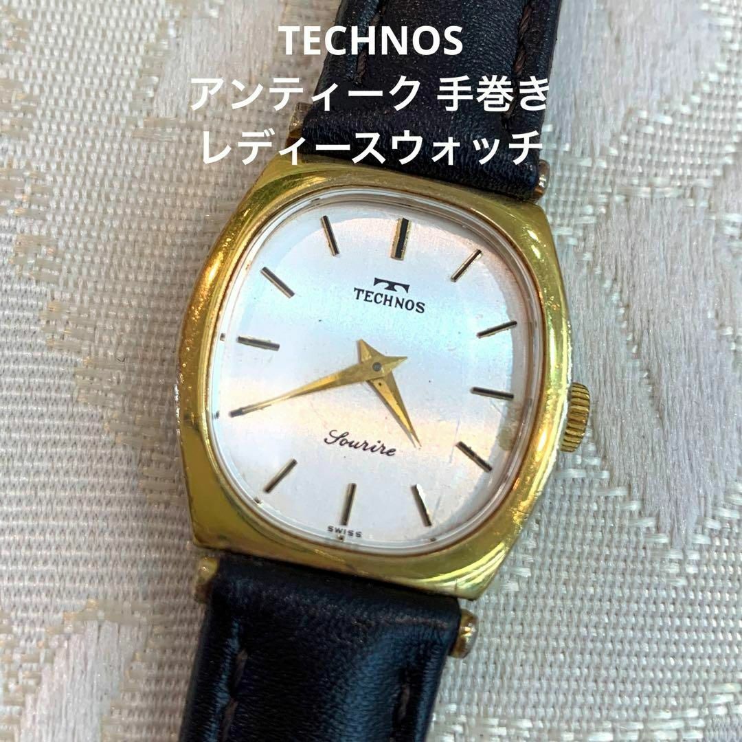 TECHNOS(テクノス)のTECHNOS 手巻き式 レディースウォッチ 稼動品 アンティーク レディースのファッション小物(腕時計)の商品写真
