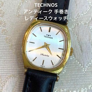 テクノス(TECHNOS)のTECHNOS 手巻き式 レディースウォッチ 稼動品 アンティーク(腕時計)