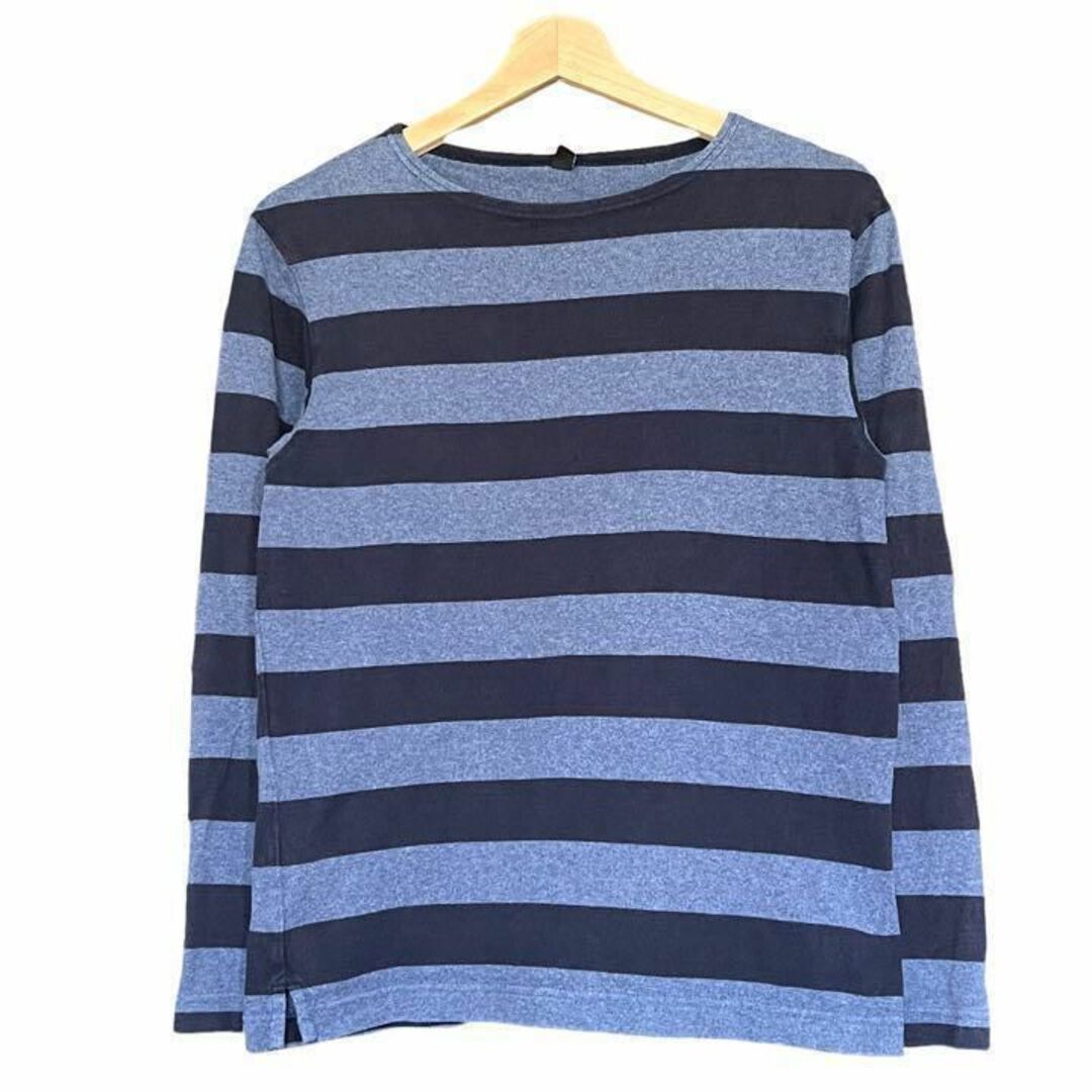 UNIQLO(ユニクロ)のユニクロ ユニセックス【S】長袖カットソー♡カジュアル ボーダー♡青 メンズのトップス(Tシャツ/カットソー(七分/長袖))の商品写真