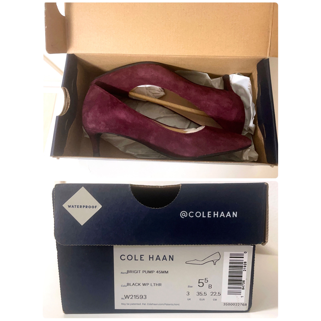 Cole Haan(コールハーン)の人気　コールハーン　パンプス　ブリジットパンプ　スエード　ボルドー　22.5cm レディースの靴/シューズ(ハイヒール/パンプス)の商品写真