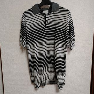 カラー(kolor)のkolor　カラー　マルチピッチ　ボーダー　薄手　ニット　ポロシャツ(Tシャツ/カットソー(半袖/袖なし))