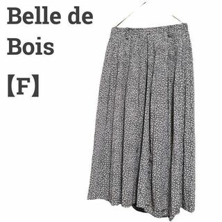Belle de Bois レディース【F】ミモレ丈スカート 花柄♡ネイビー(ひざ丈スカート)