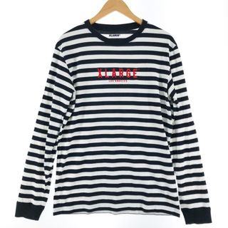 エクストララージ(XLARGE)の〇〇X-LARGE エクストララージ メンズ カットソー ボーダー サイズM ホワイト×ネイビー(Tシャツ/カットソー(七分/長袖))